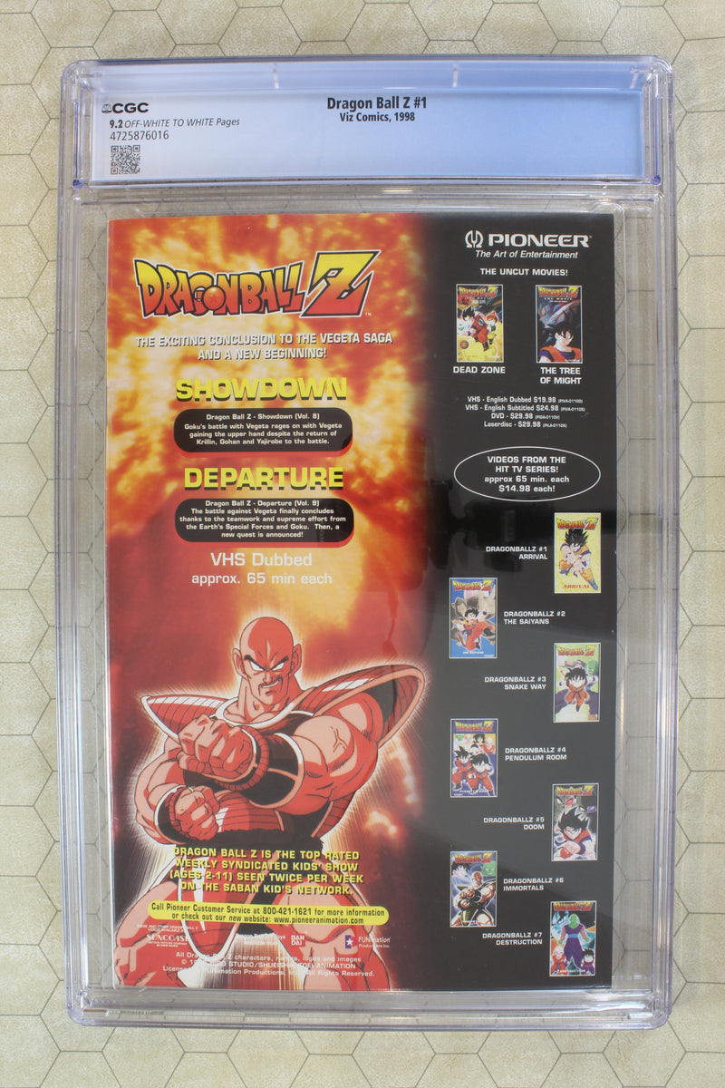 DRAGON BALL Z #1 CGC 9.2 (1998) (Viz Comics Media)!! – Comic Fever
