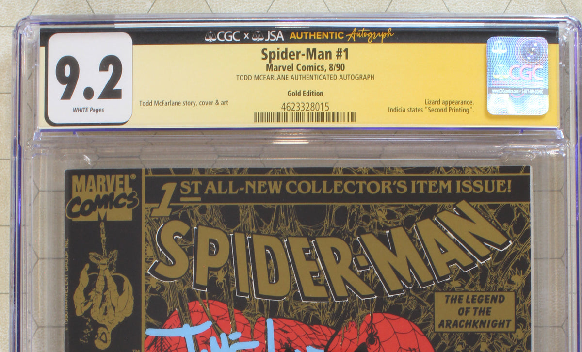 SPIDER-MAN #1 1990 GOLDアメコミトッド・マクファーレン SPIDER-MAN #1 CGC 9.2 GOLD ed. (1990) Todd MCFARLANE autographed