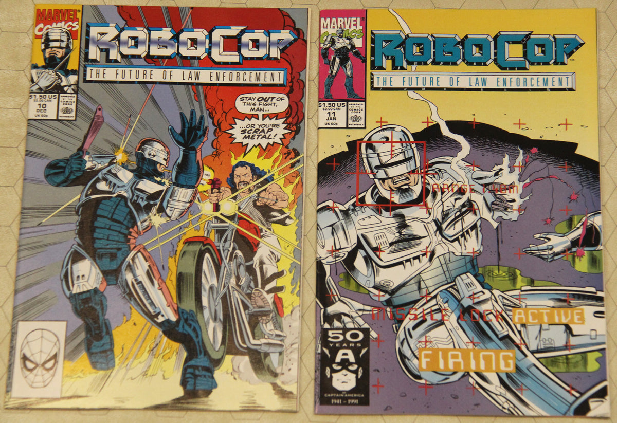 Lot of 2 1990 Robo cop # 1 comics in gem mint hotsell condition!!! ( White pages)