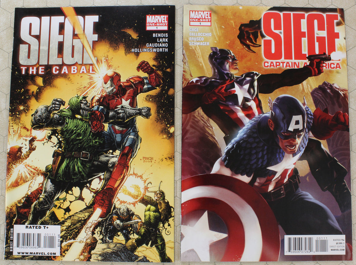 SIEGE - CAPTAIN AMERICA #1 (2010) & SIEGE CABAL #1 (2009) SET NM