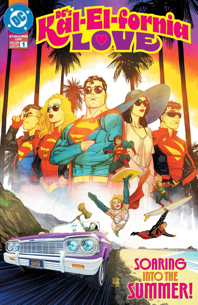 Get your HOT summer fun in DCS KAL-EL-FORNIA LOVE #1! Available July 30 at COMIC FEVER!