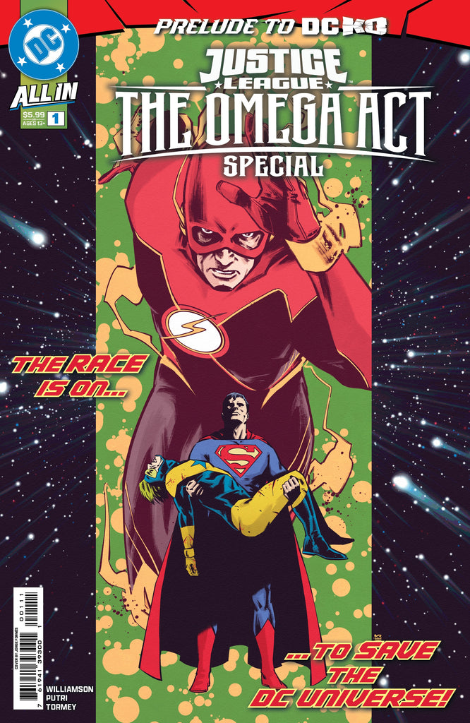 A special oversize prologue to DC’s biggest event of the year is in JUSTICE LEAGUE THE OMEGA ACT SPECIAL #1! Available October 1 at COMIC FEVER!