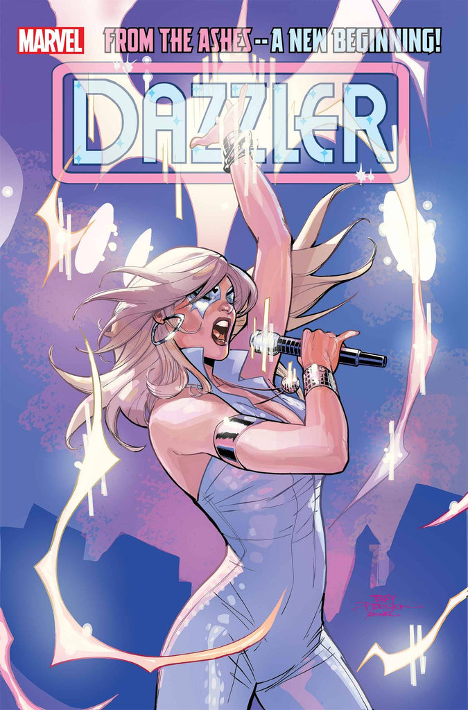 Marvel's glittering mutant songstress IS back!!! DAZZLER #1 (OF 4) available September 18 at COMIC FEVER!