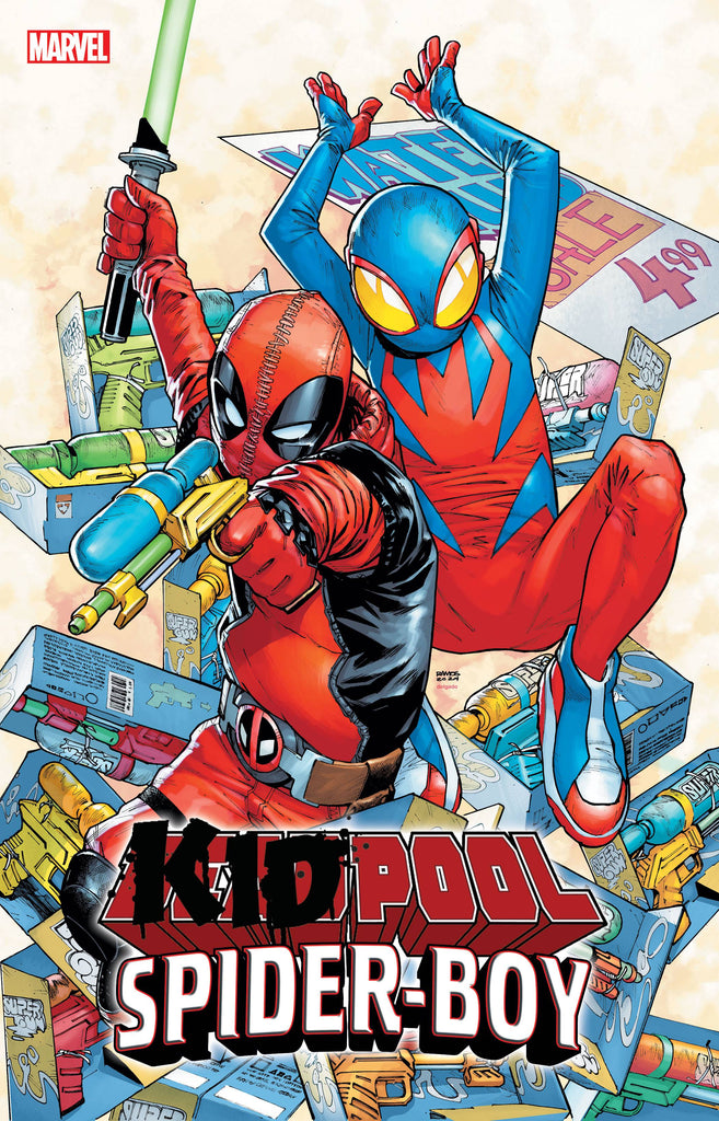 Spider-Boy and KidPool bring all the adolescent chaos and kid-fun to bear in  KIDPOOL SPIDER-BOY #1!  Available December 26 at COMIC FEVER!