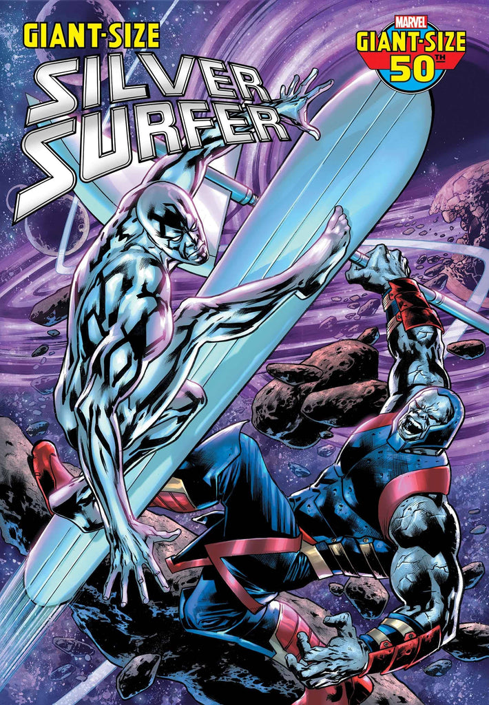 Terrax the Tamer is determined to escape the Silver Surfer's shadow for once and for all in GIANT-SIZE SILVER SURFER #1