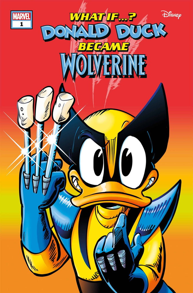 Get your claws out for the ultimate superhero in  WHAT IF DONALD DUCK BECAME WOLVERINE #1!  July 31 at COMIC FEVER