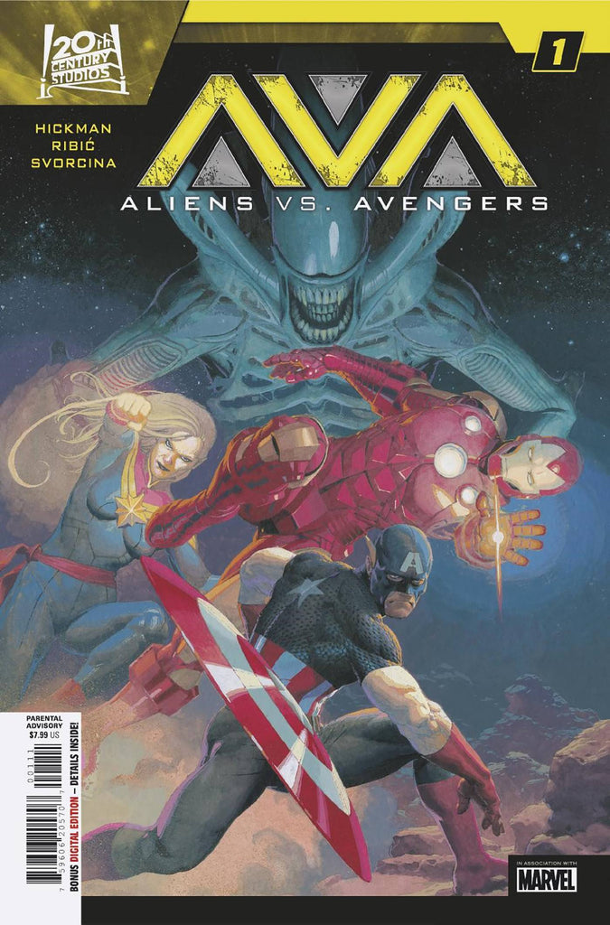 Who will be first to fall in ALIENS VS AVENGERS #1. Available August 28 at COMIC FEVER