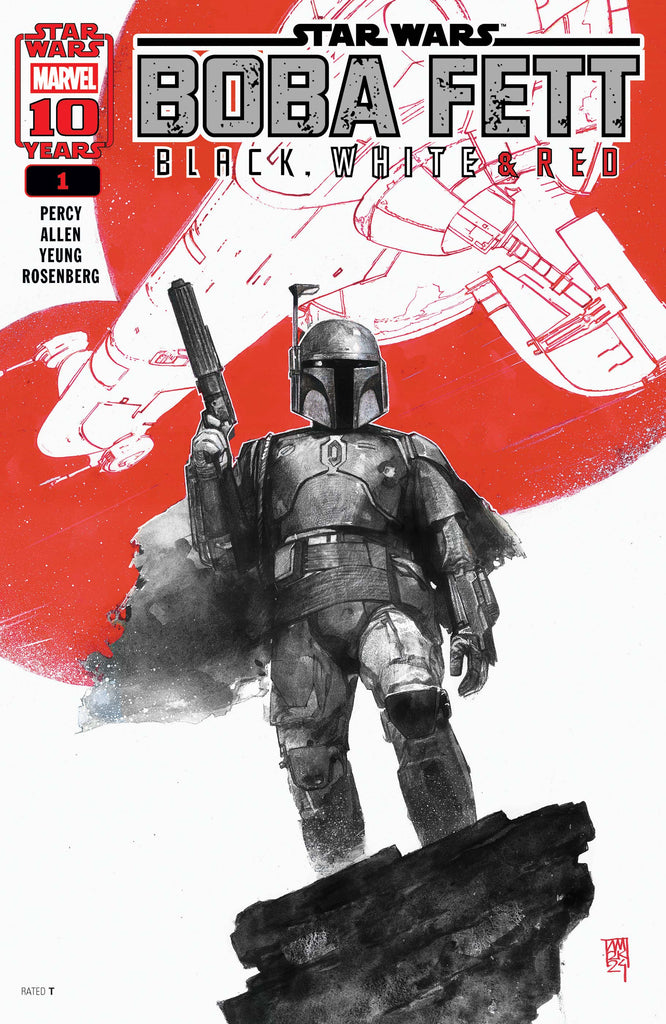 BOBA FETT finds himself trapped in a situation he seemingly can't get out of in Star Wars: Boba Fett - Black, White & Red #1! Available September 17 at COMIC FEVER!