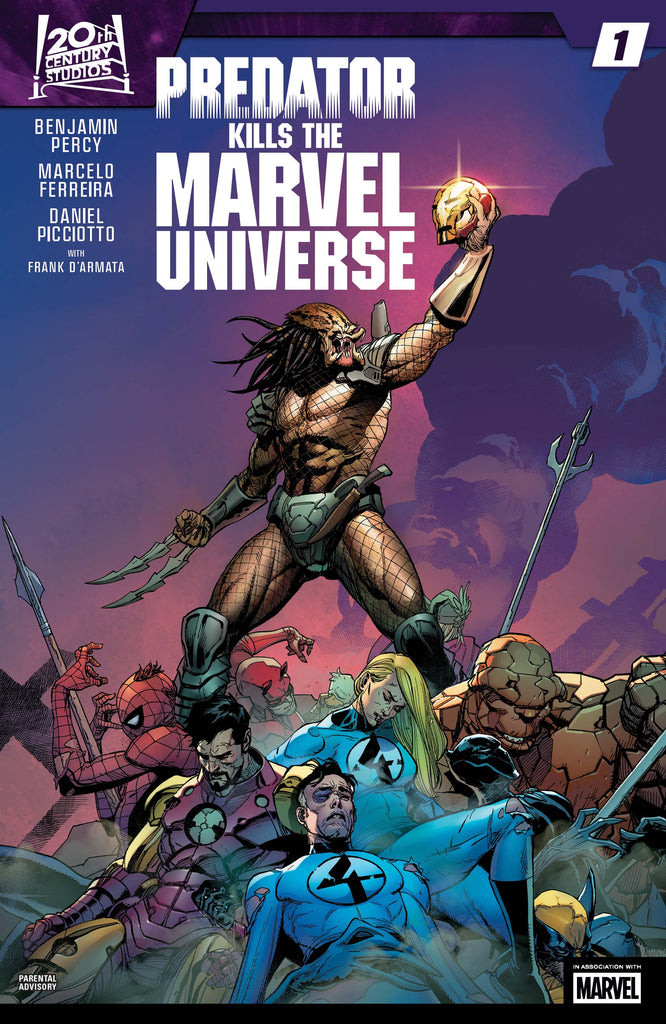 A Predator King, emboldened by a new vibranium arsenal, launches an all-out invasion of Earth in Predator Kills the Marvel Universe #1! Available August 13 at COMIC FEVER!