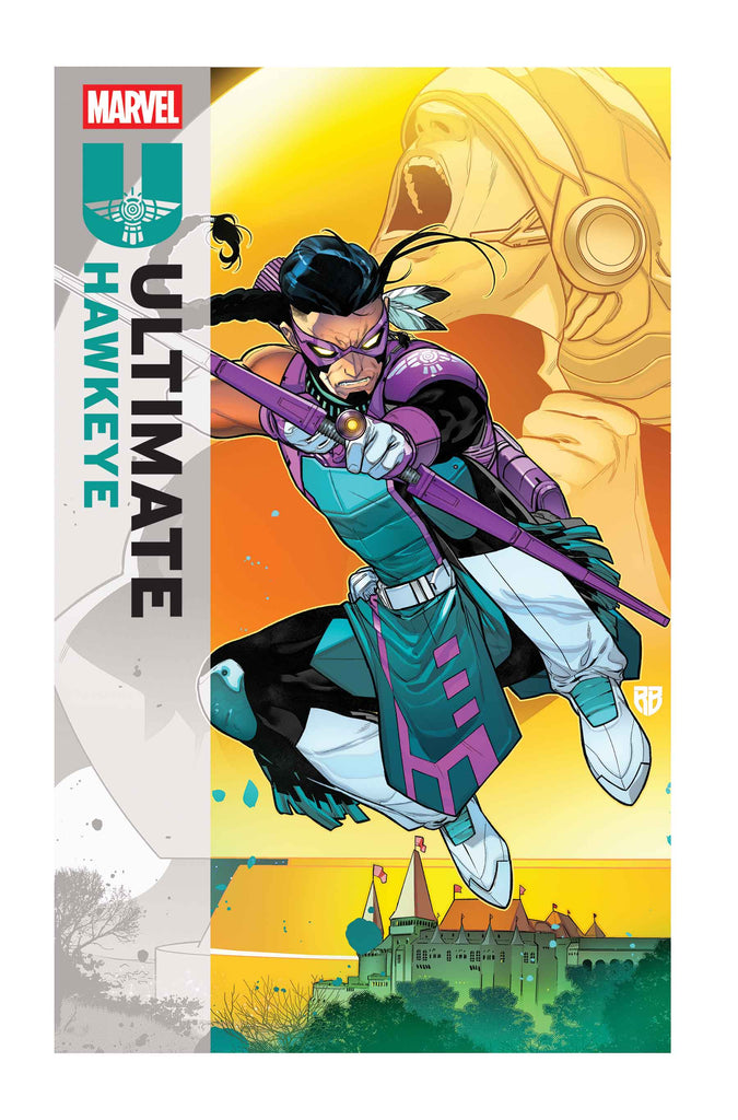 Aim for the ultimate in ULTIMATE HAWKEYE (2025) #1! Available September 24 at COMIC FEVER!