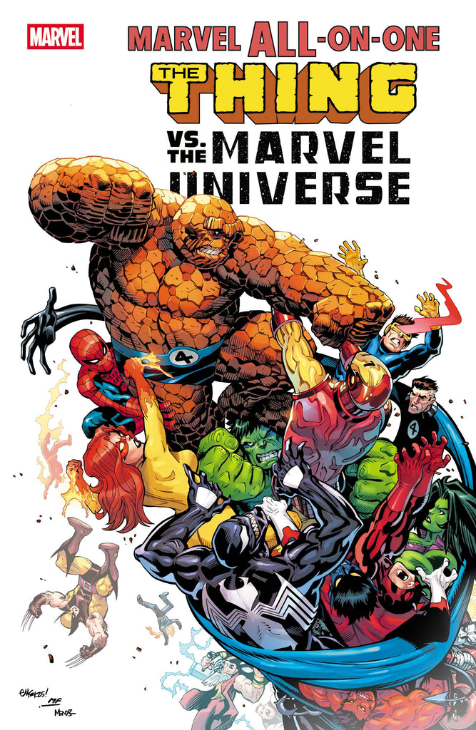 It's THE THING VS. THE MARVEL UNIVERSE in the iconic MARVEL ALL-ON-ONE #1! Available August 20 at COMIC FEVER!
