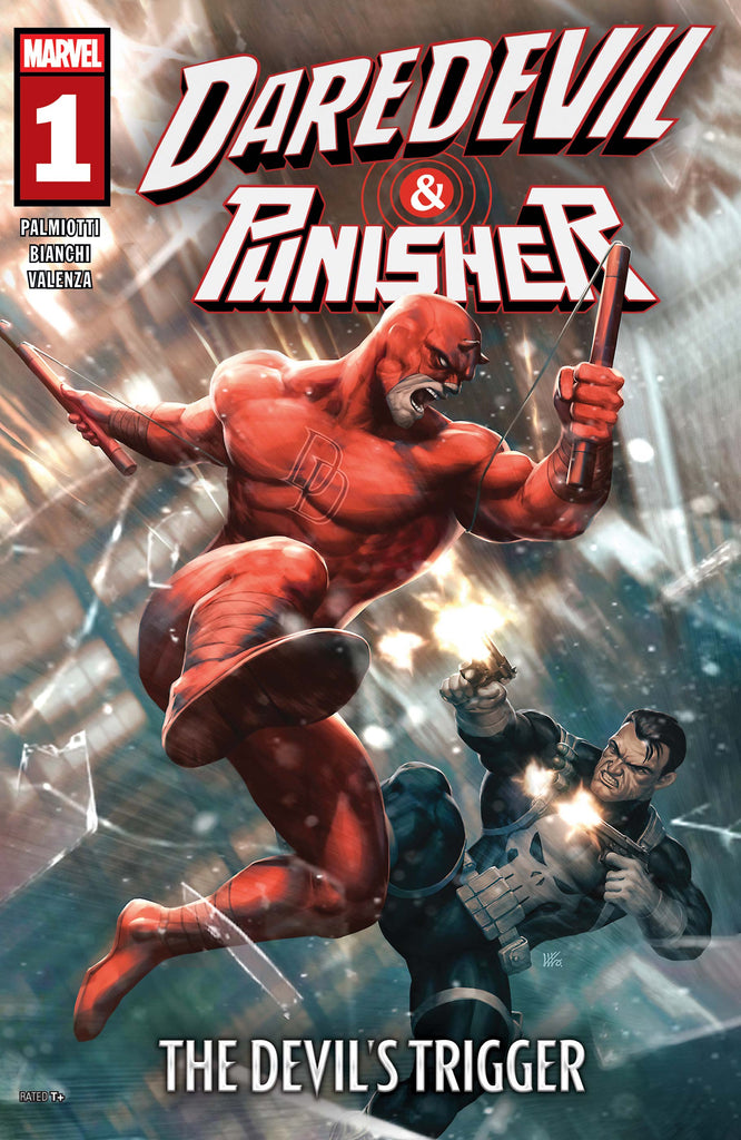 DO YOU HAVE WHAT IT TAKES TO PULL THE TRIGGER to get Daredevil/Punisher: The Devil's Trigger #1! Available November 26 at COMIC FEVER!
