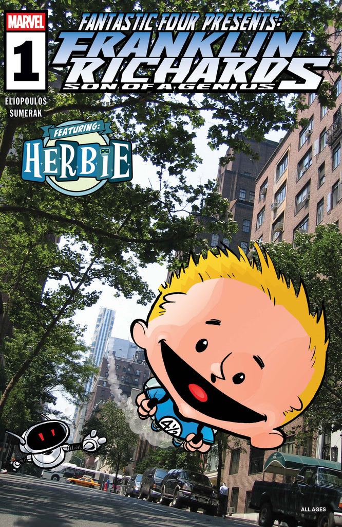 Marvel's First Family has a brand new star in FANTASTIC FOUR PRESENTS: FRANKLIN RICHARDS - SON OF A GENIUS #1 #1! Available July 23 at COMIC FEVER!