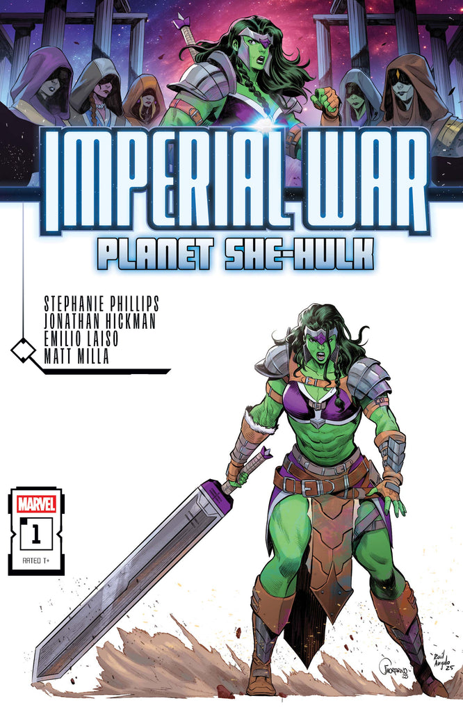 Jen Walters discovers that in this savage realm, what's needed isn't a litigator, it's SHE-HULK in IMPERIAL WAR: PLANET SHE-HULK #1! Available August 27 at COMIC FEVER!