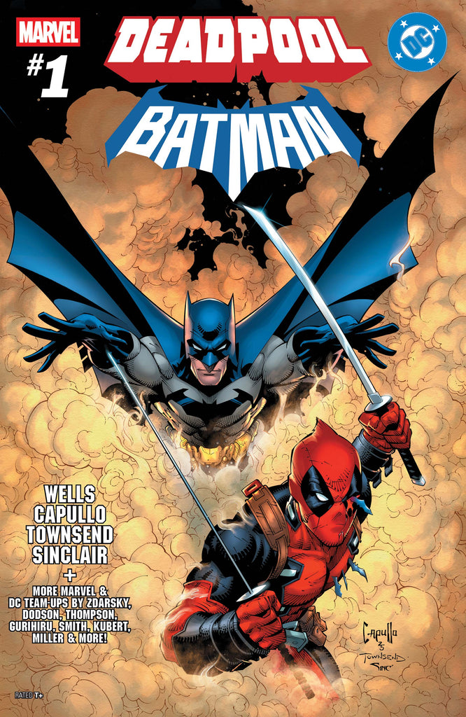 It's the crossover you've pined for but never thought possible in MARVEL/DC: DEADPOOL/BATMAN #1! Available September 17 at COMIC FEVER!