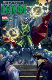 The calm before the storm has ceased and the tempest has arrived! ONE WORLD UNDER DOOM #1! Available February 12 at COMIC FEVER!