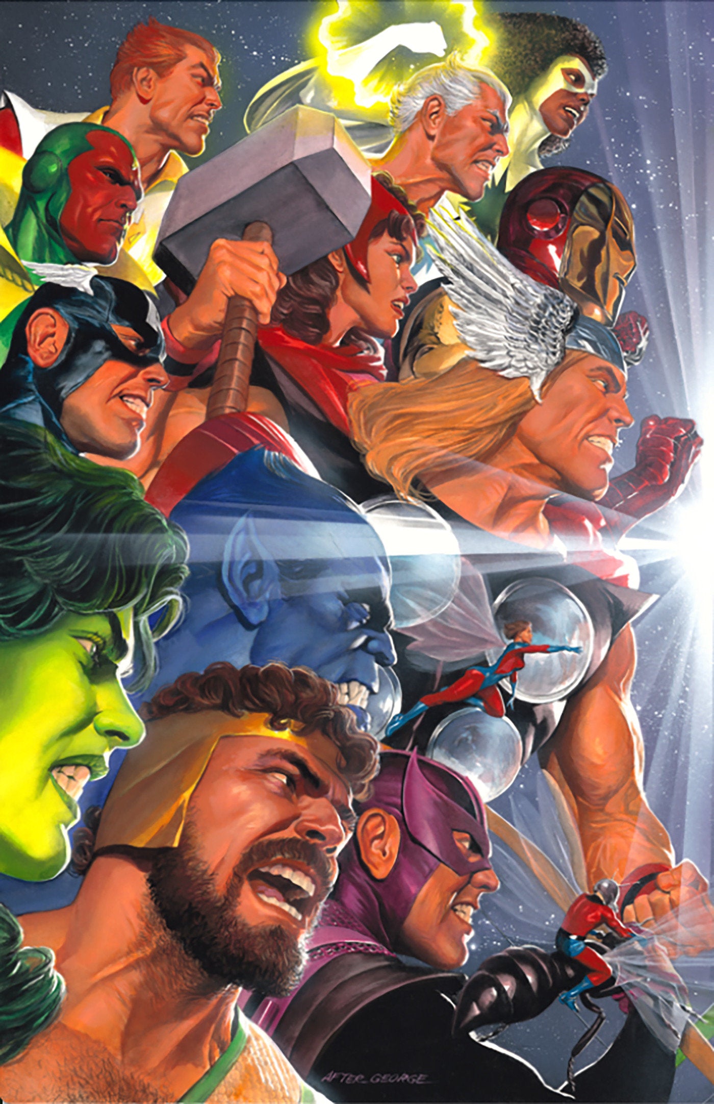 JLA/Avengers #3 Facsimile Edition Alex Ross 2 Part Connecting