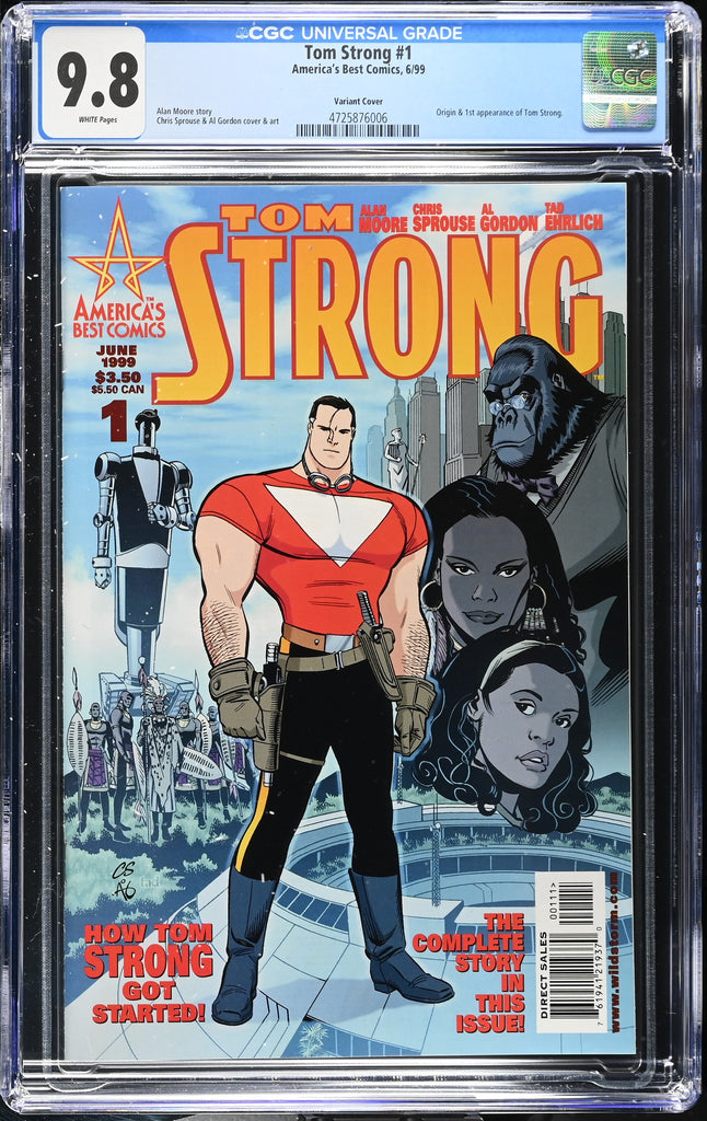 TOM STRONG #1 CGC 9.8 Variant Cover 1st App of Tom Strong