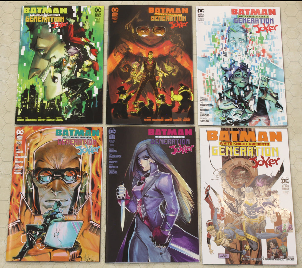 Batman White Knight Complete comic book set top