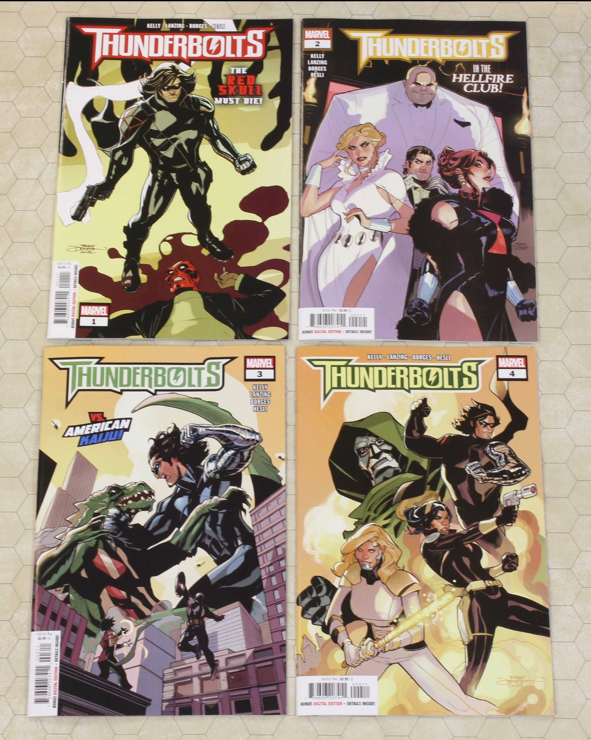THUNDERBOLTS #1 - 4 (2024) vol.5 Regular Set NM (Marvel Comics lot