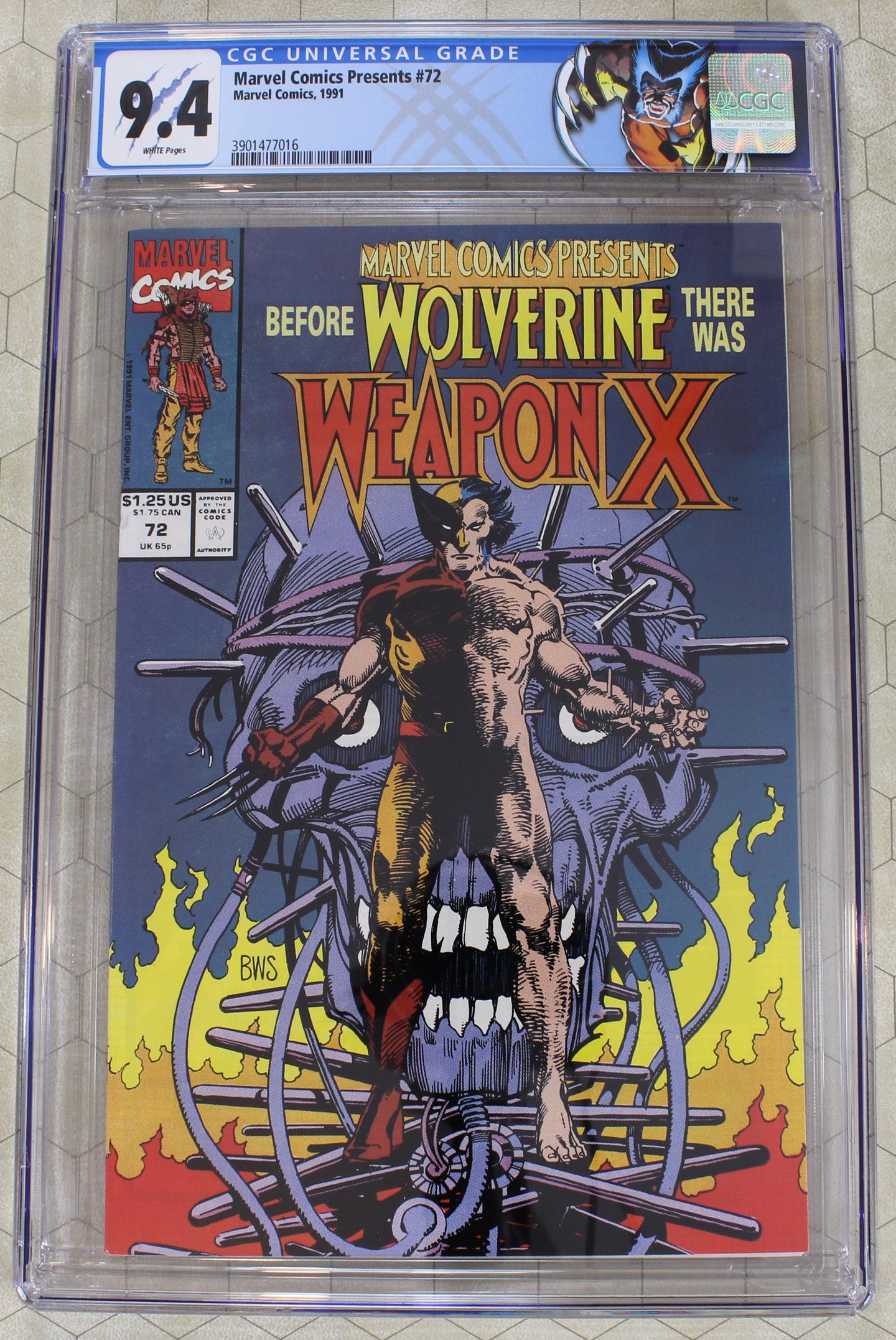 MARVEL COMICS PRESENTS #72 CGC 9.4 Weapon X Special CGC Wolverine