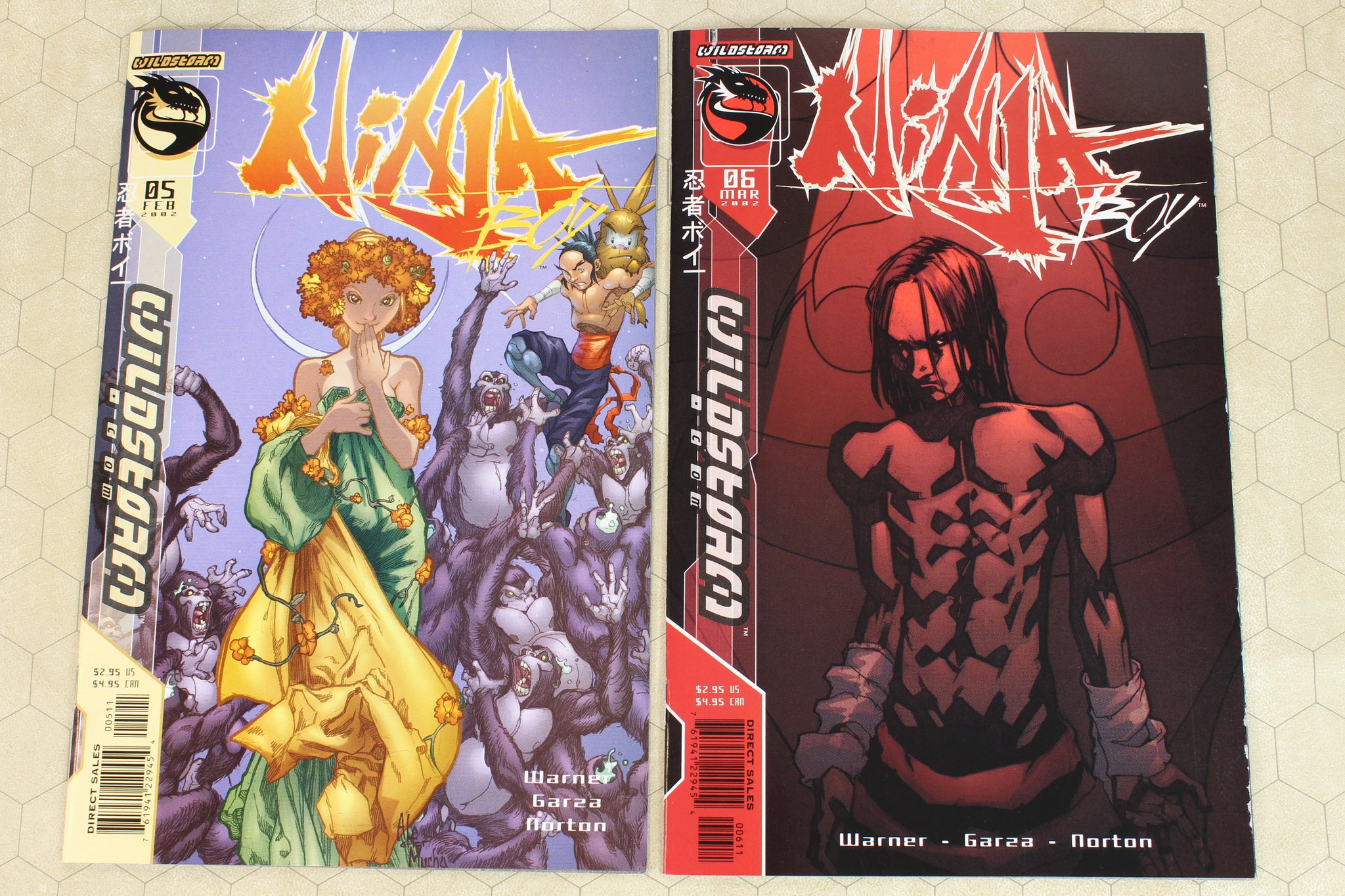 NINJA BOY #1 - 6, PREVIEW ASHCAN (2001) Set NM (DC Wildstorm