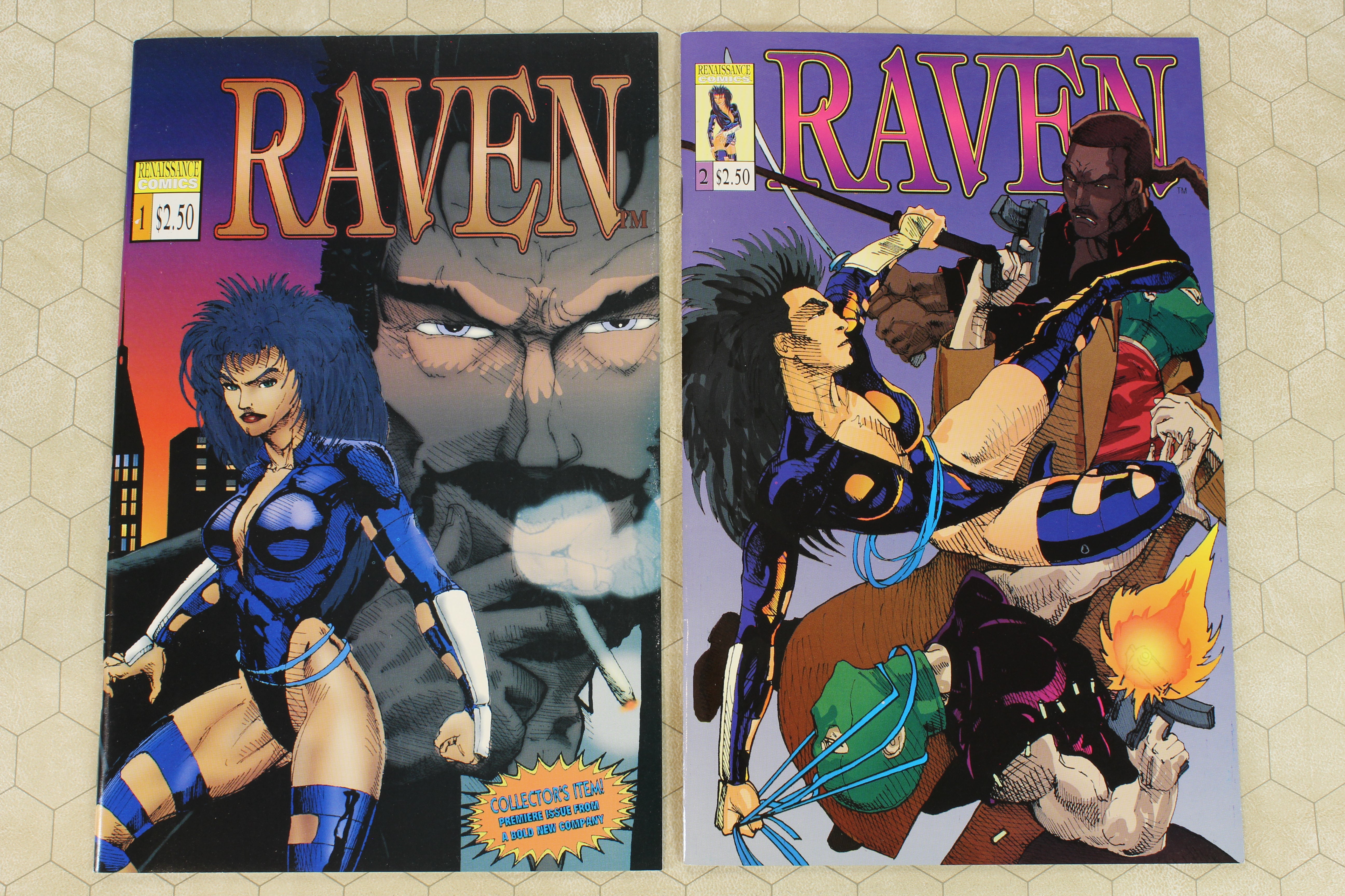 RAVEN #1 - 2 (1993) NM- (Renaissance Press Comics lot) !! – Comic