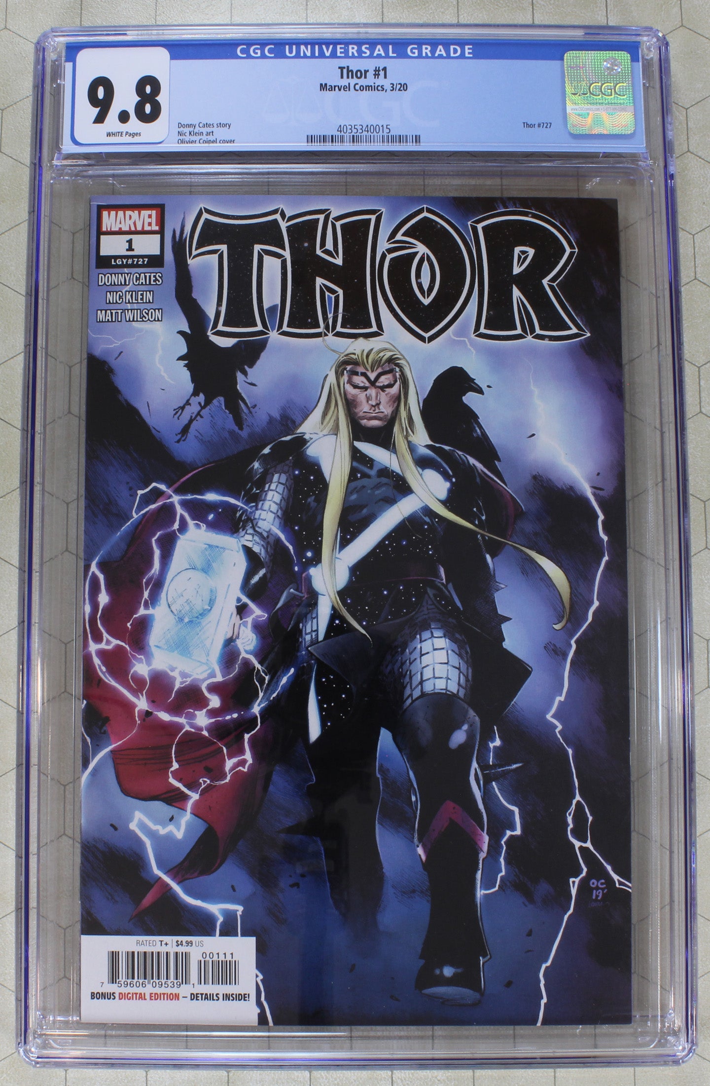 THOR #1 CGC 9.8 (2020) Regular Coipel cover (Marvel Comics