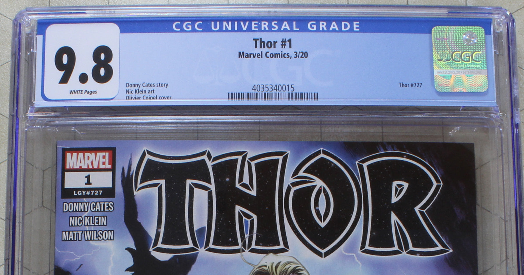 THOR #1 CGC 9.8 (2020) Regular Coipel cover (Marvel Comics