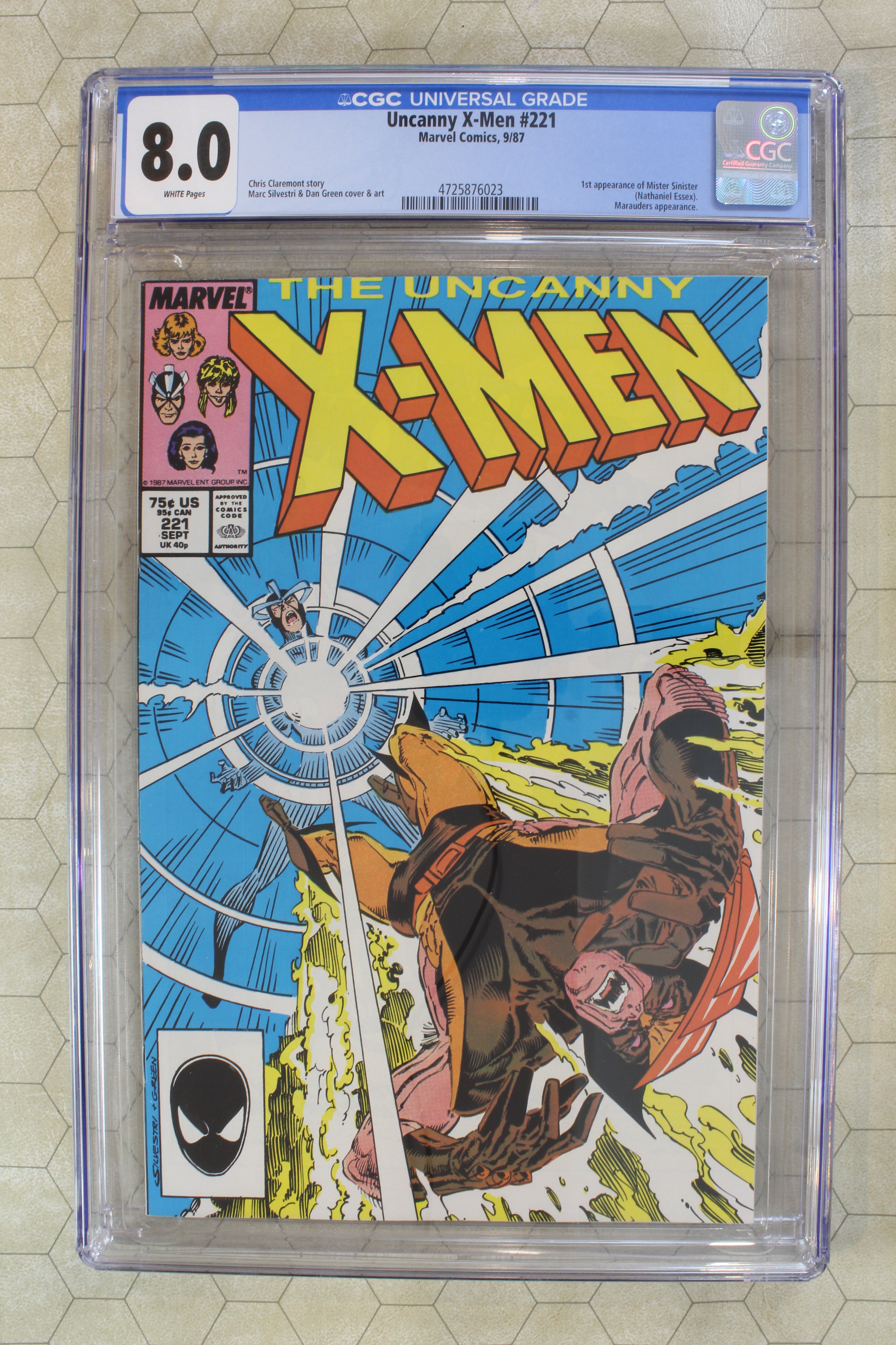 UNCANNY X-MEN #221 CGC 8.0 (1987) (Marvel Comics) 1st appearance