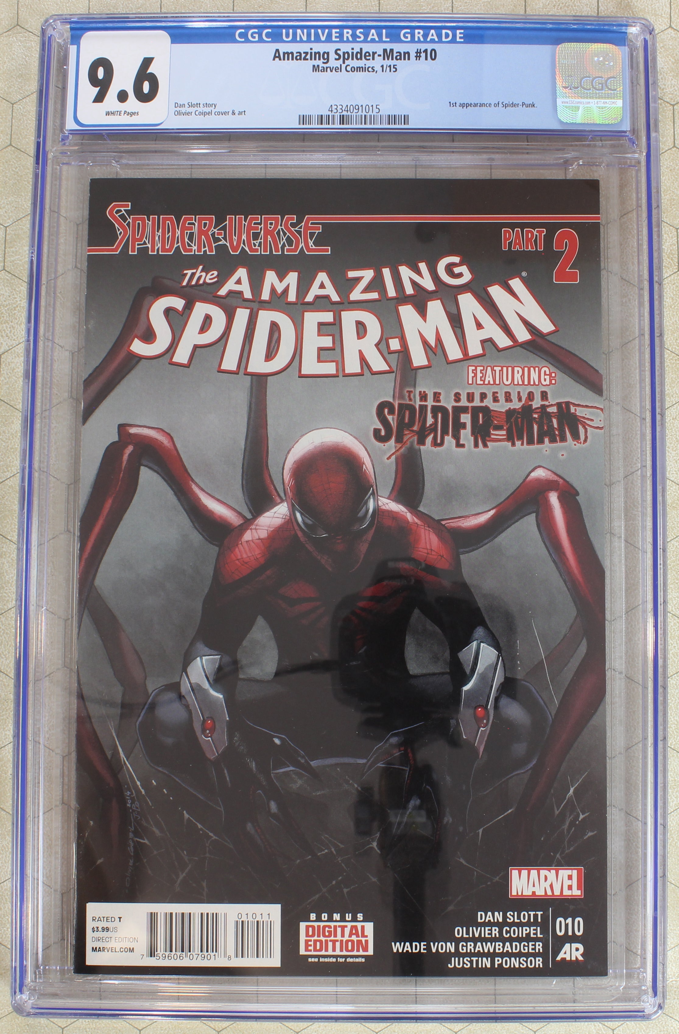 The Amazing Spider-Man #10 (2015) Spiderverse issue 2 1st outlet appearance Spider Punk