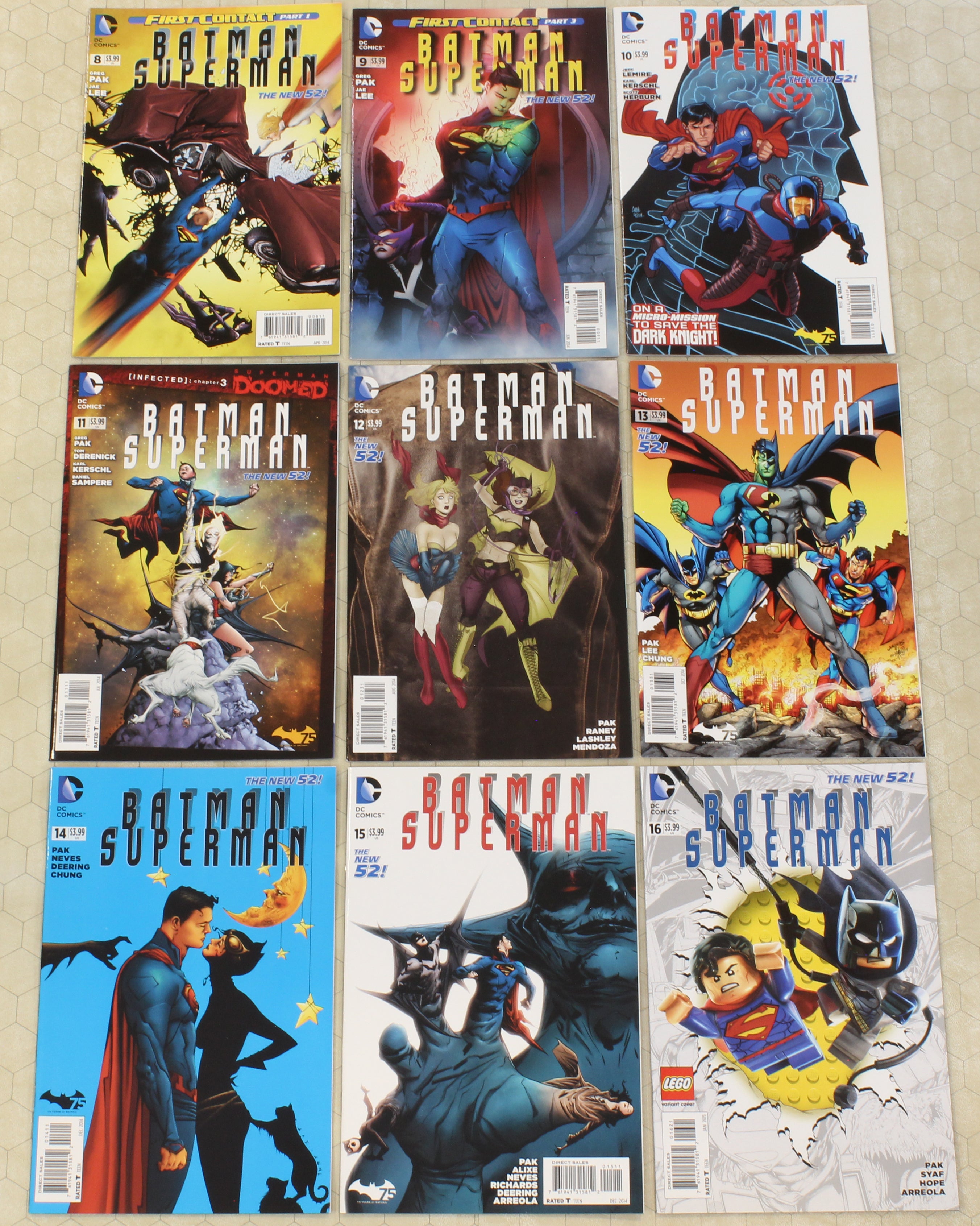 BATMAN SUPERMAN #8 - 16 vol.1 (2014) set (DC Comics lot) #16 
