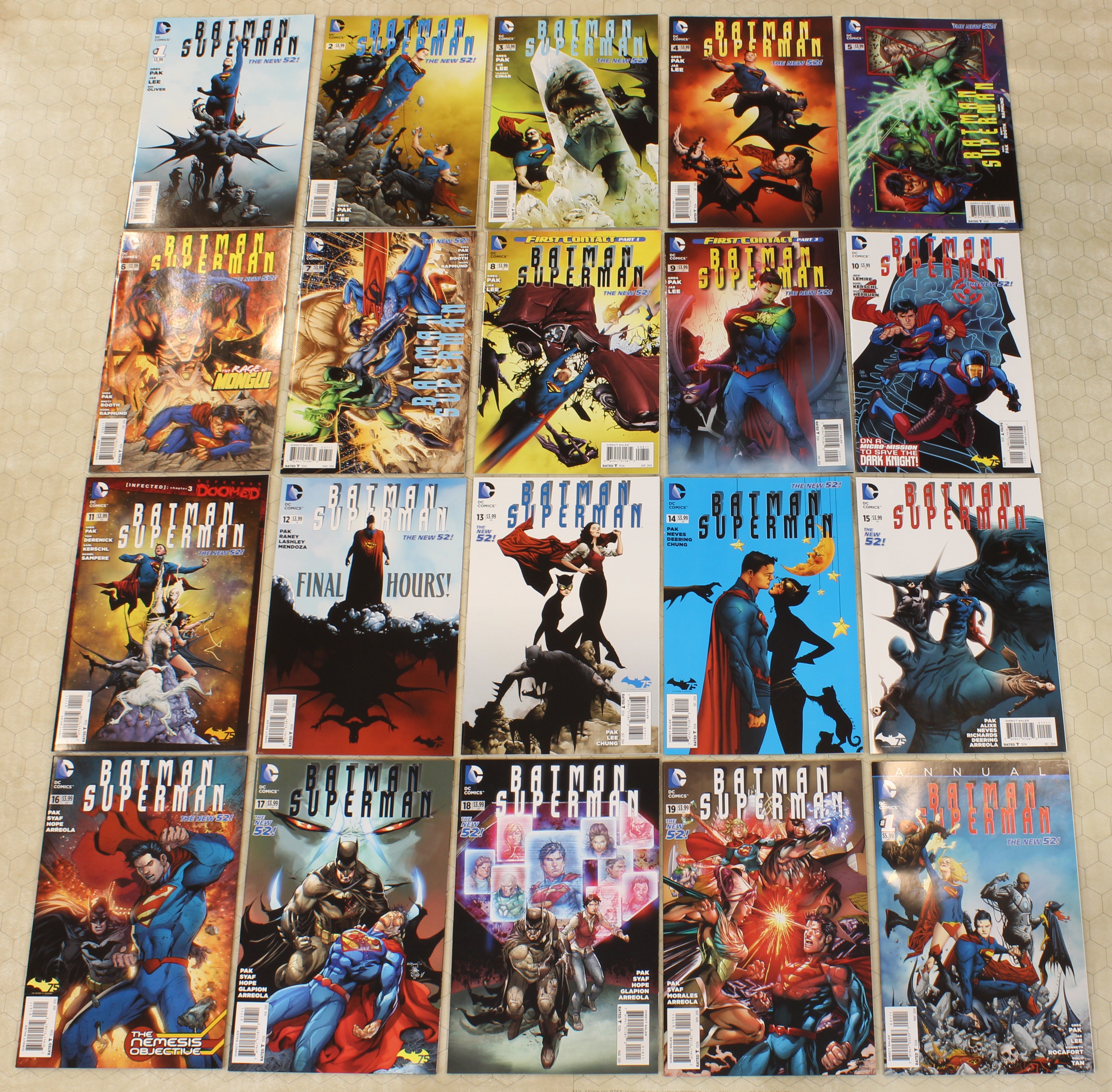 BATMAN SUPERMAN #1 - 19, + ANNUAL #1 SET (2013) NM New 52 (DC