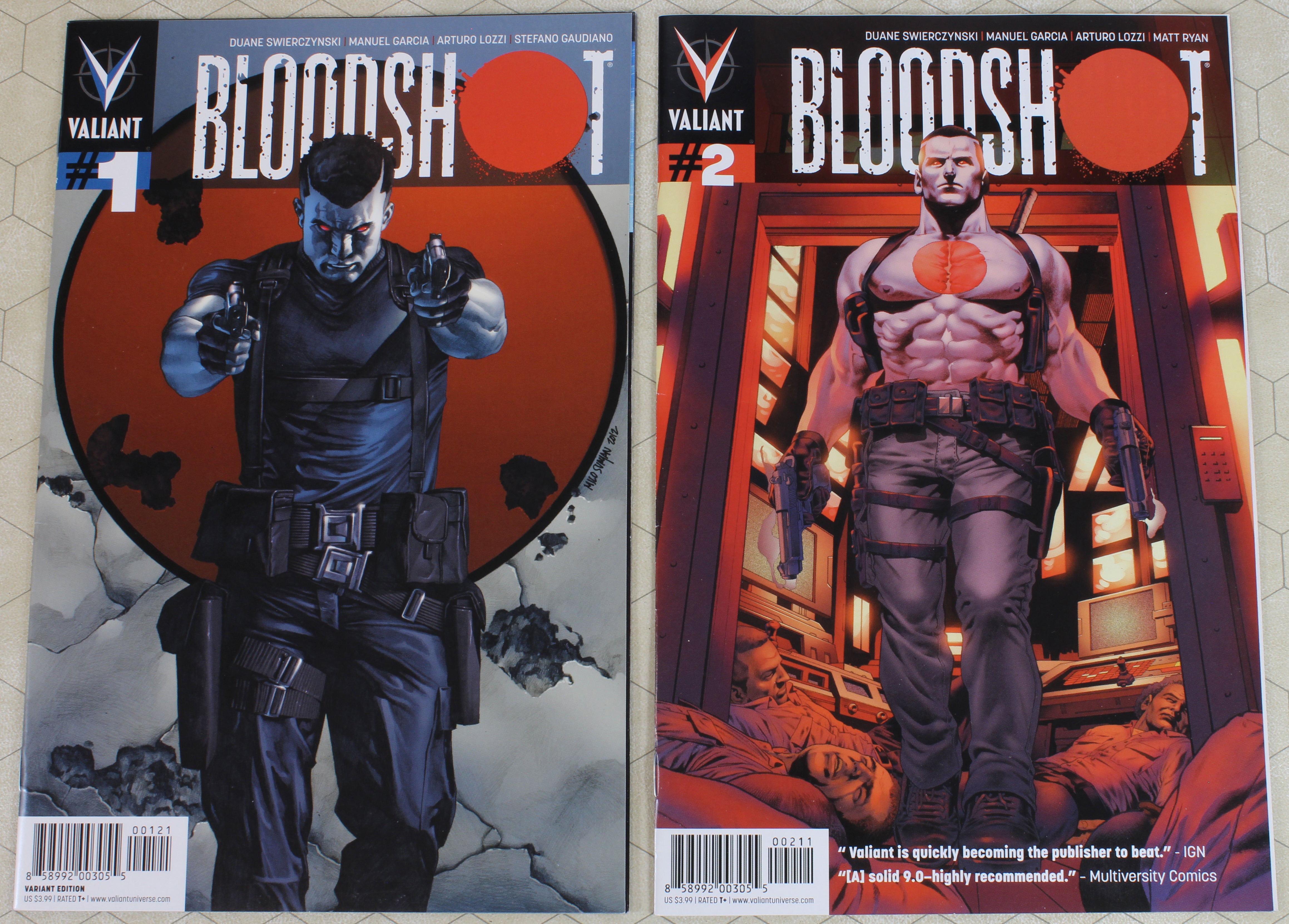 BLOODSHOT Set #1 - 2 (2012) #1B Variant NM (Valiant Comics lot