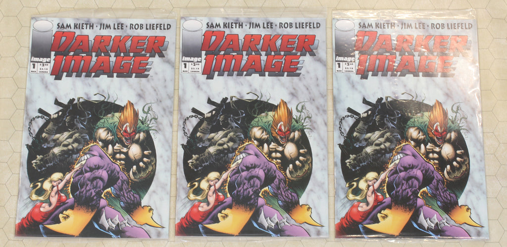 DARKER IMAGE #1 (1993) (IMAGE Comics lot) 3 issue set w polybagged