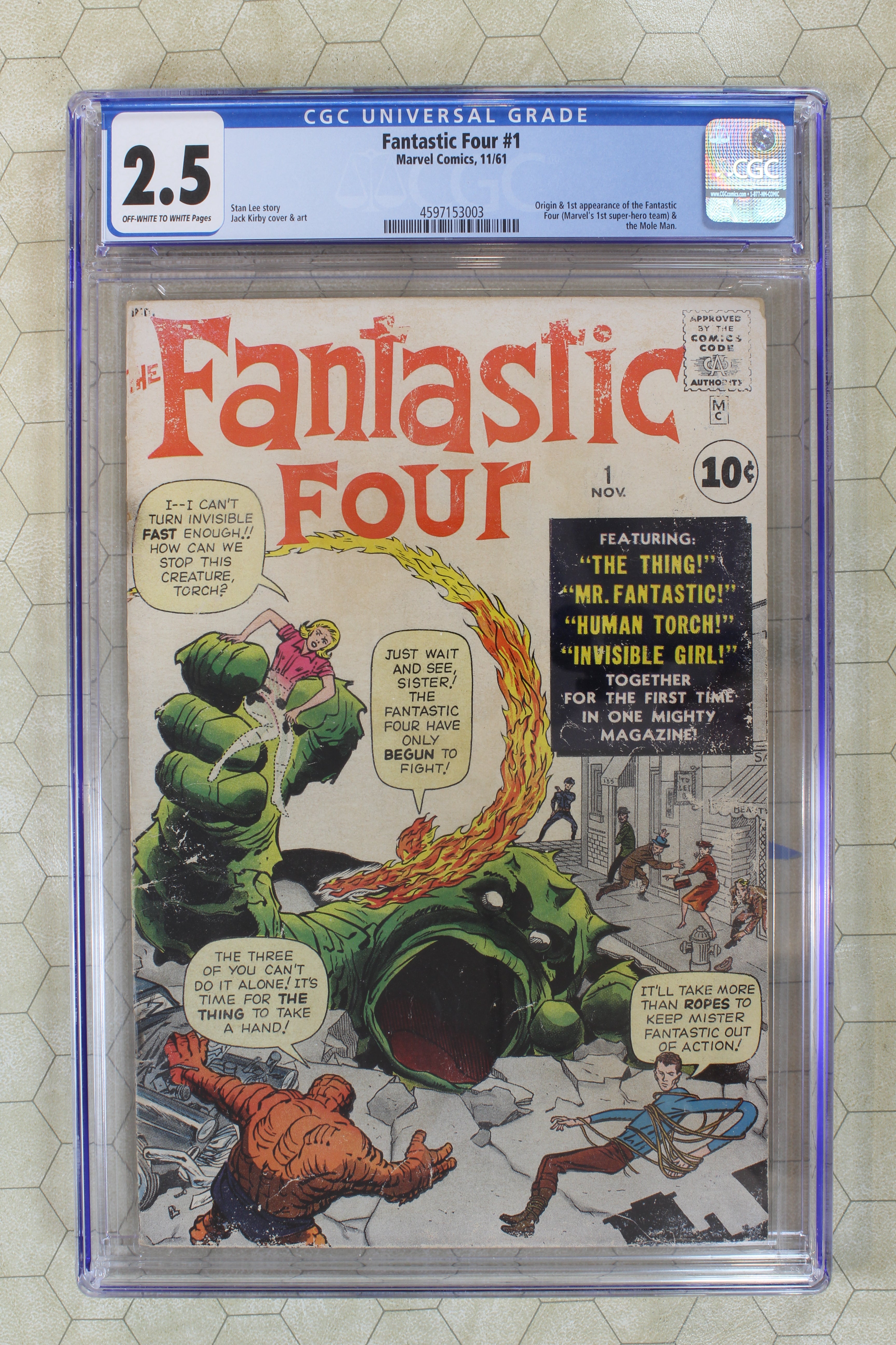 FANTASTIC FOUR #1 CGC 2.5 (1961) 1st appearance! (Marvel