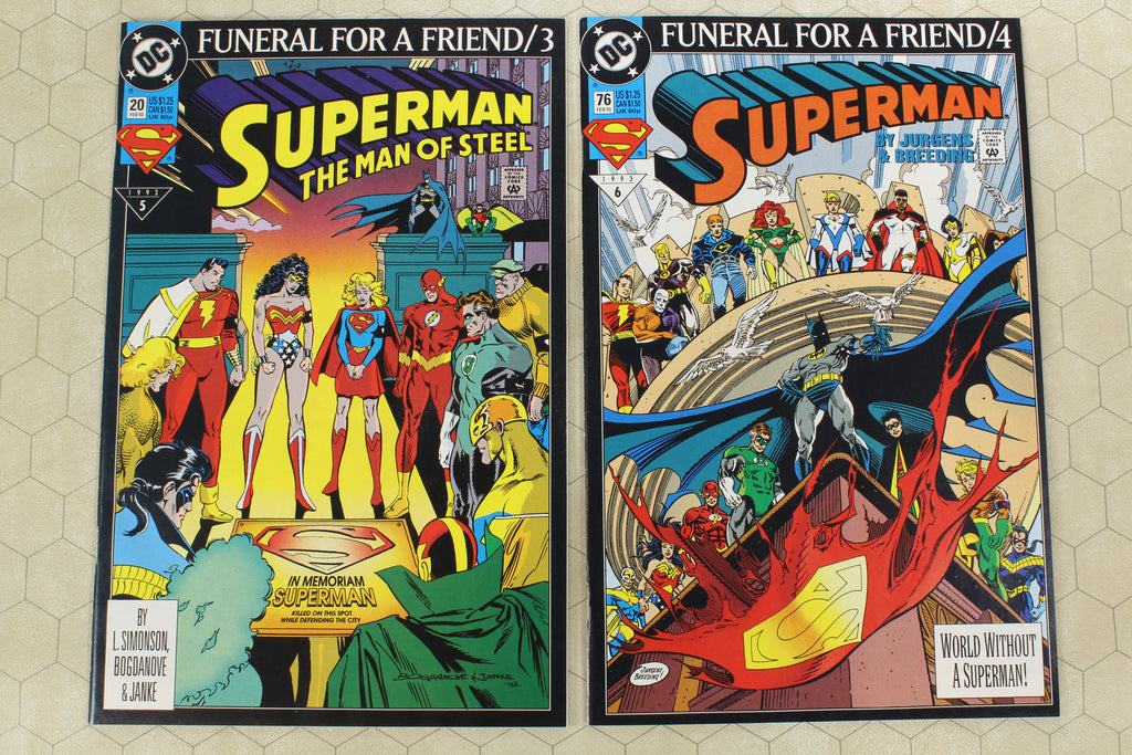 Vintage DC Comics Superman Funeral For A Friend store Limited Collector's Set 1993