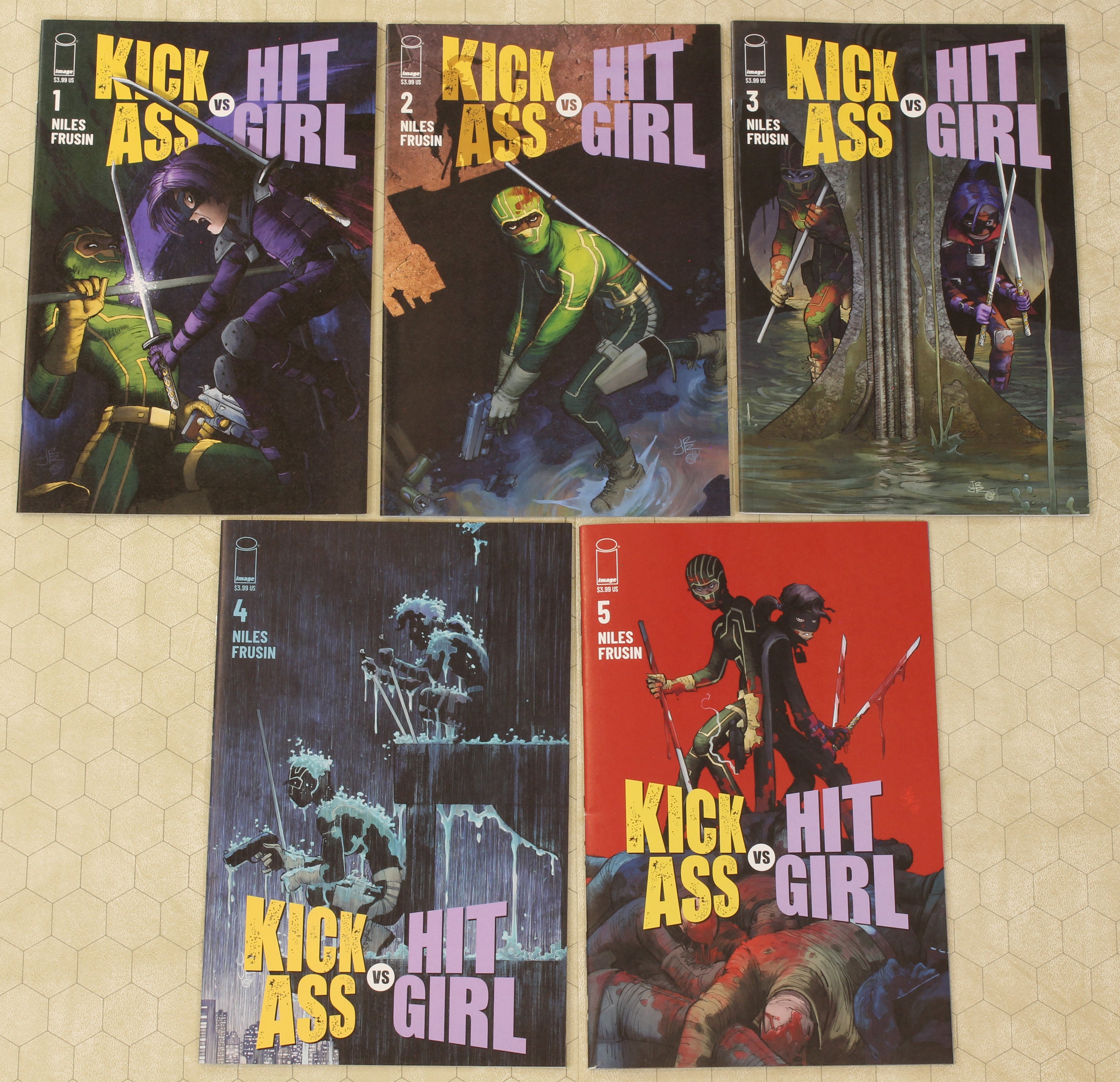 KICK-ASS 1, 2, 3 & HIT-GIRL KINGSMAN等 KICK-ASS VS HIT-GIRL #1 - 5 (2020) Set VF/NM (IMAGE Comics lot