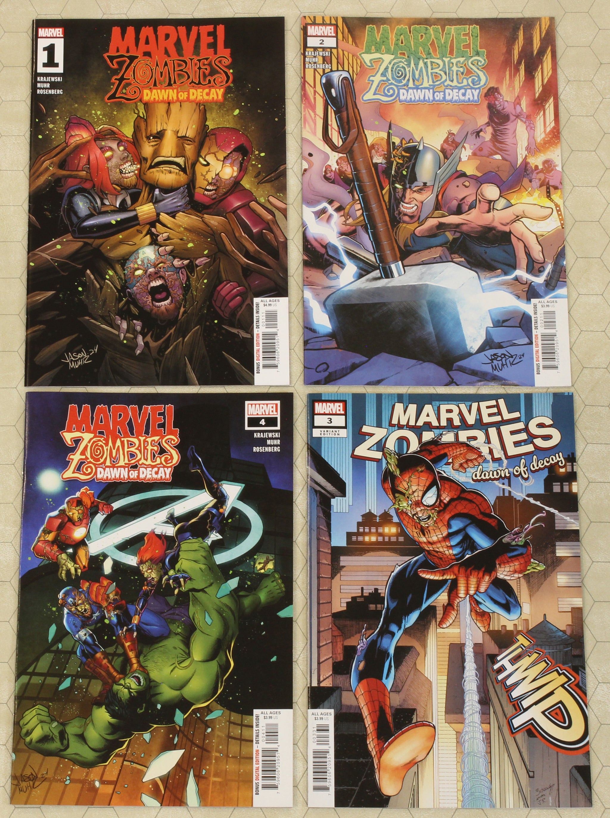 MARVEL ZOMBIES DAWN OF DECAY #1 - 4 (2024) COMPLETE Set (Marvel