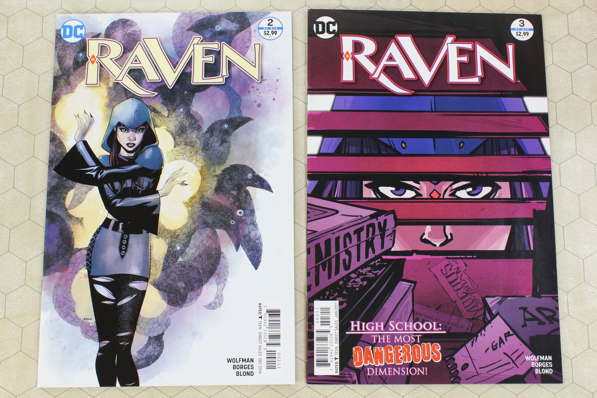RAVEN #1 - 3 (2016) #1 Regular cover Set (DC Comics lot