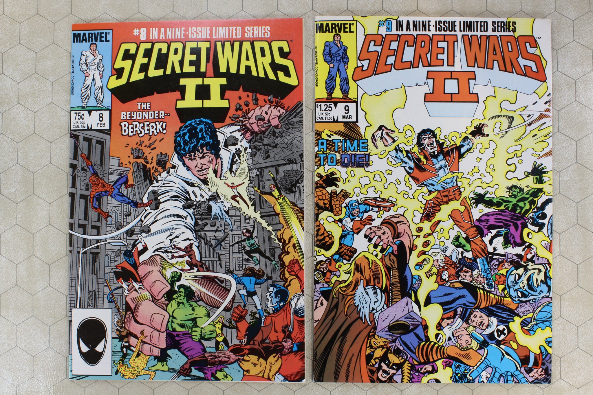 SECRET WARS ii #1 - 9 (1985) COMPLETE set! (Marvel Comics lot