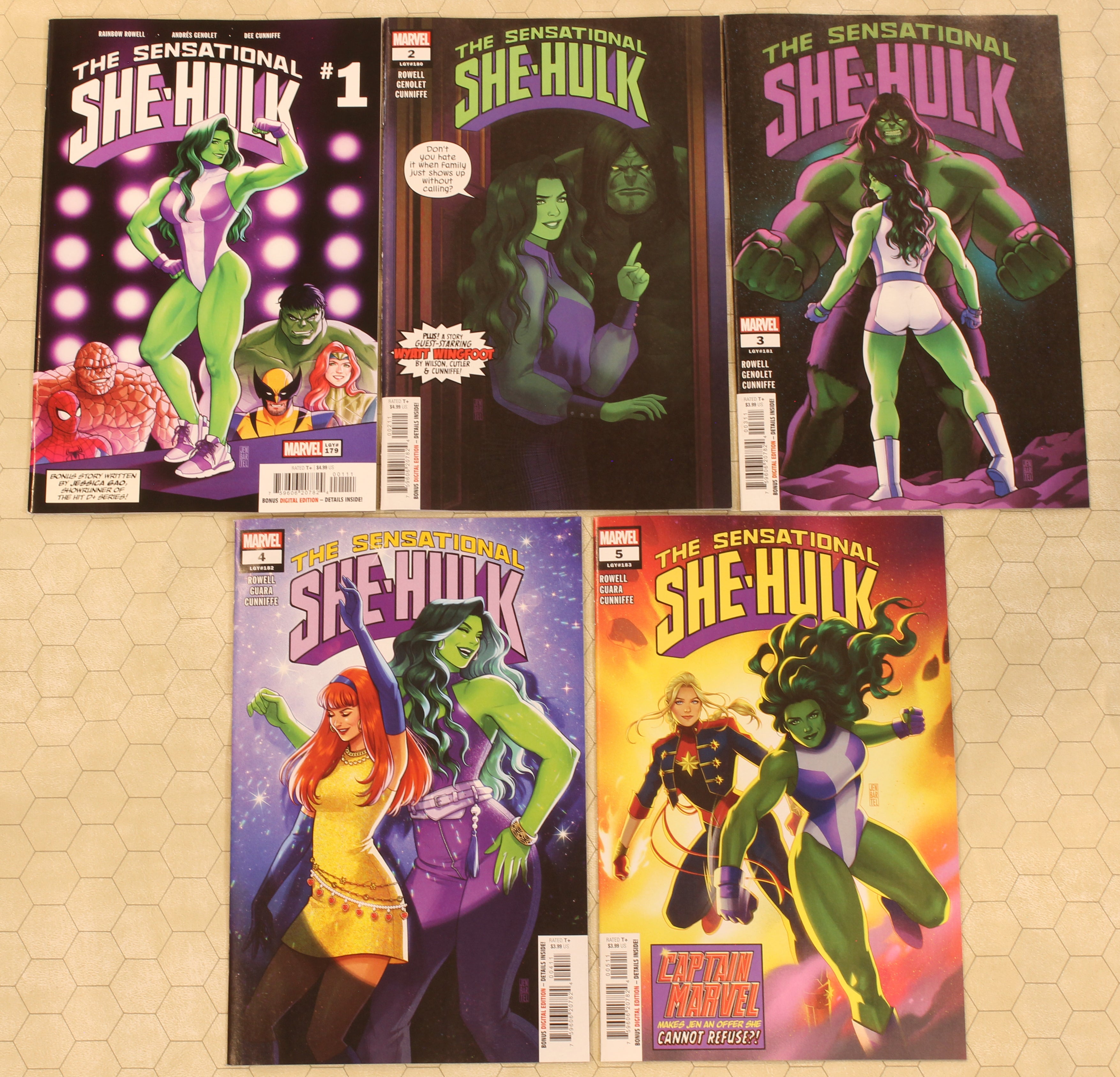 SENSATIONAL SHE-HULK #1 - 5 (2023) vol.2 Regular cover Set (Marvel