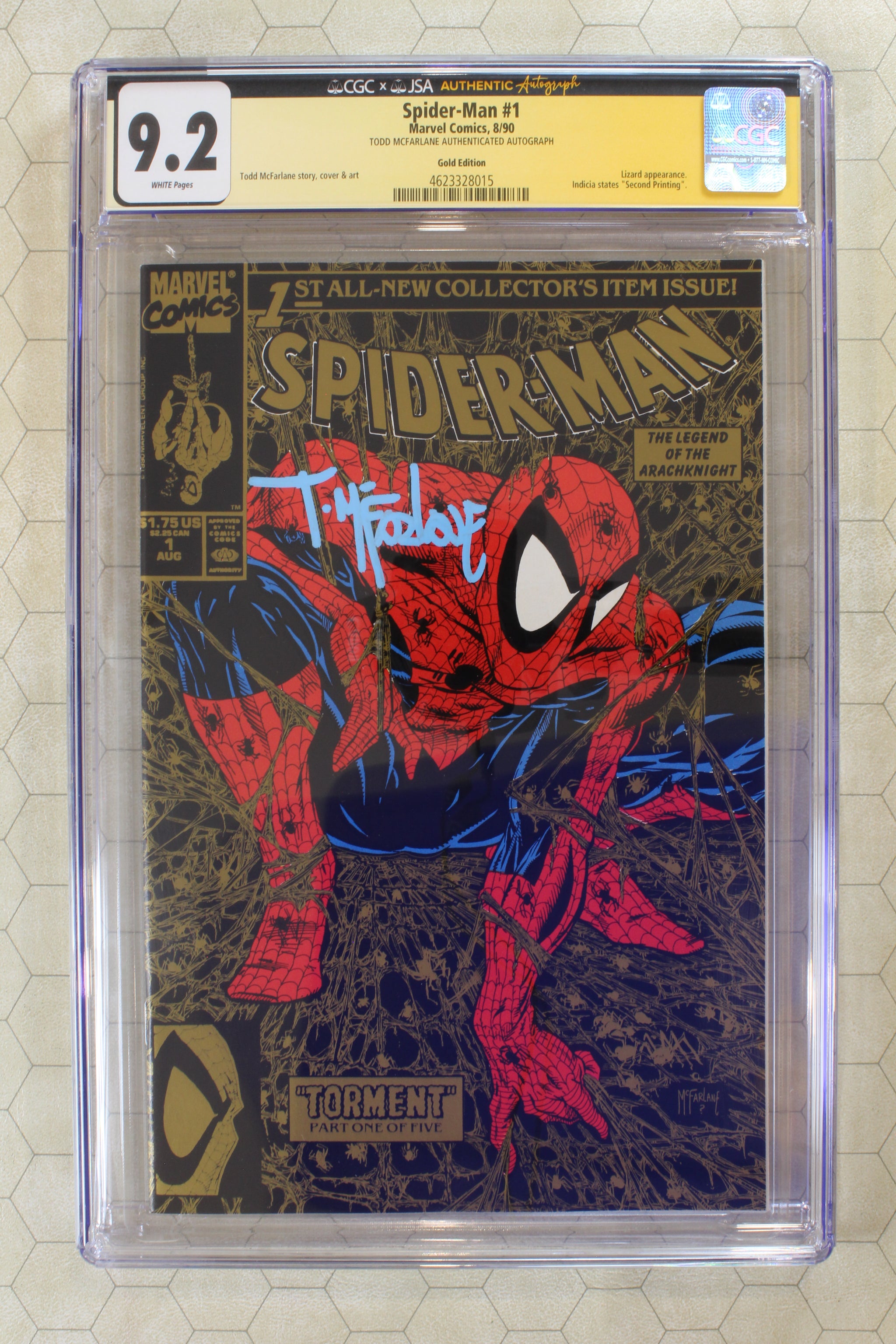SPIDER-MAN #1 1990 GOLDアメコミトッド・マクファーレン SPIDER-MAN #1 CGC 9.2 GOLD ed. (1990) Todd MCFARLANE autographed