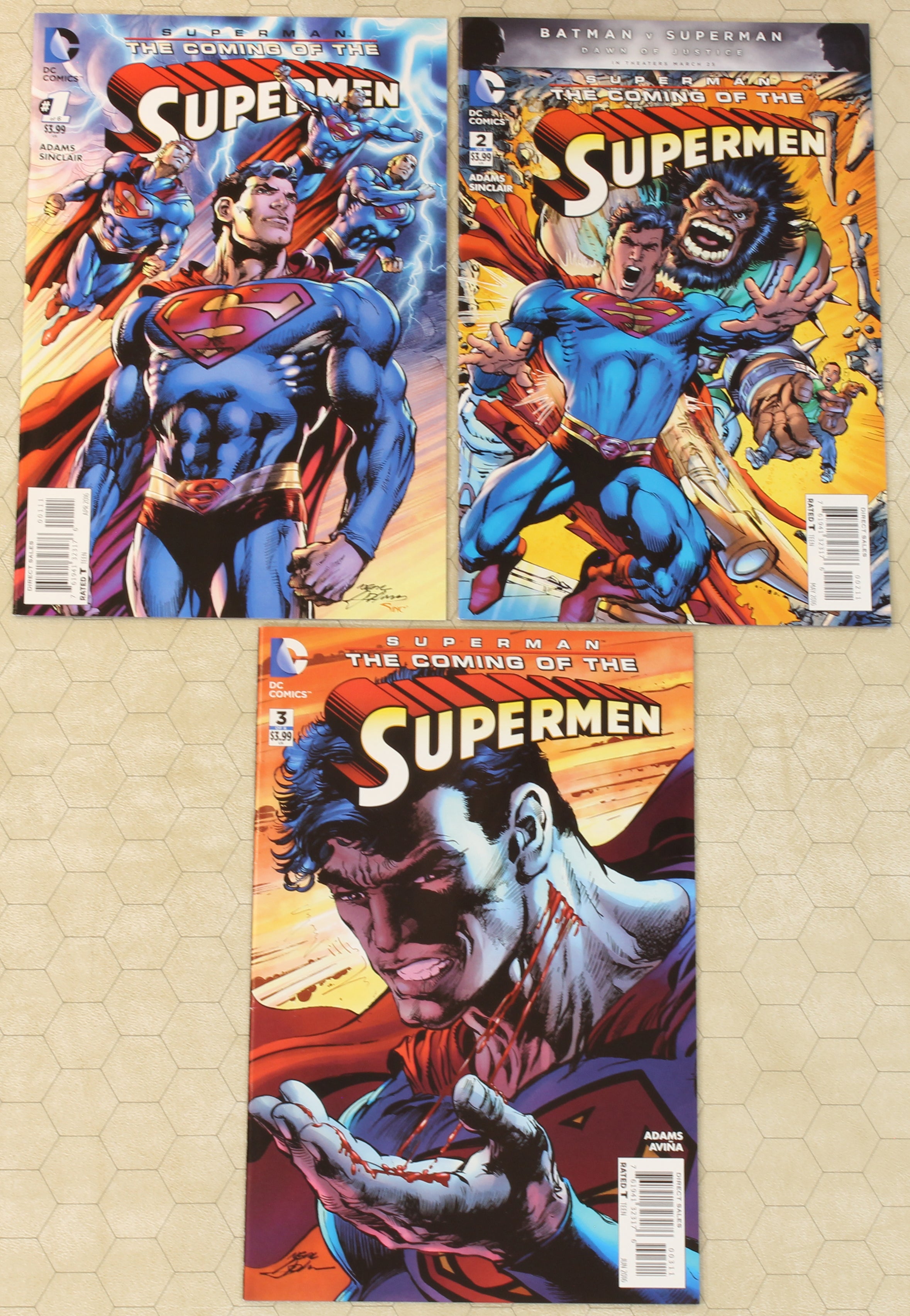 SUPERMAN THE COMING OF THE SUPERMEN #1 - 3 (2016) NM Set (DC