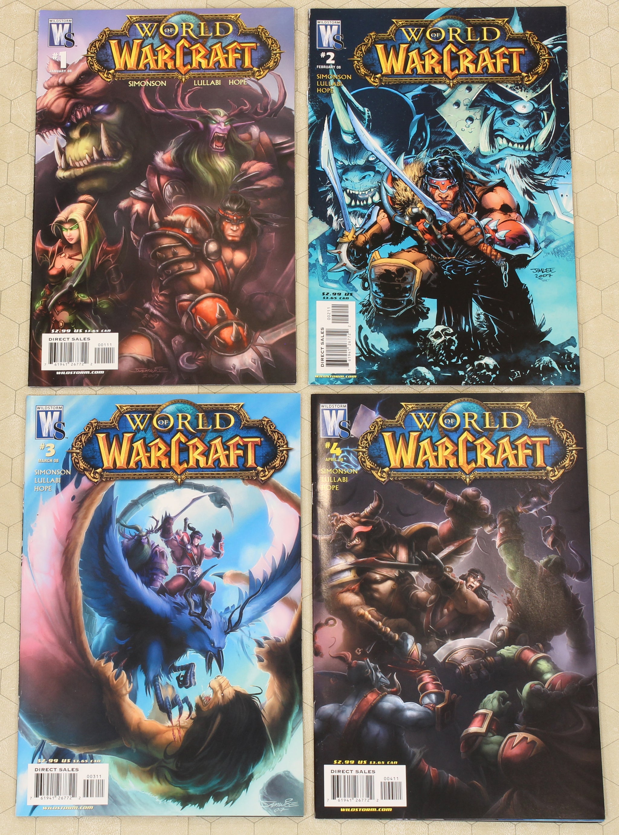 WORLD OF WARCRAFT (2007) Set #1 - 4 NM (Wildstorm Comics lot