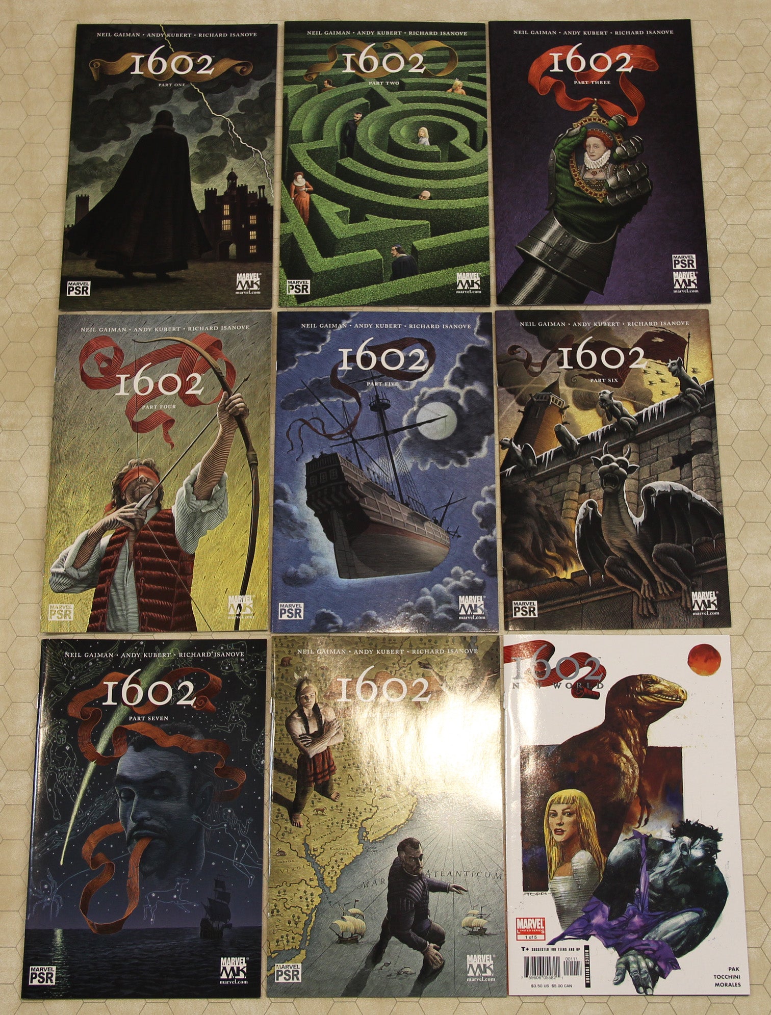 1602 #1 - 8, 1602 NEW WORLD #1 (2003) Set NM- (Marvel Comics