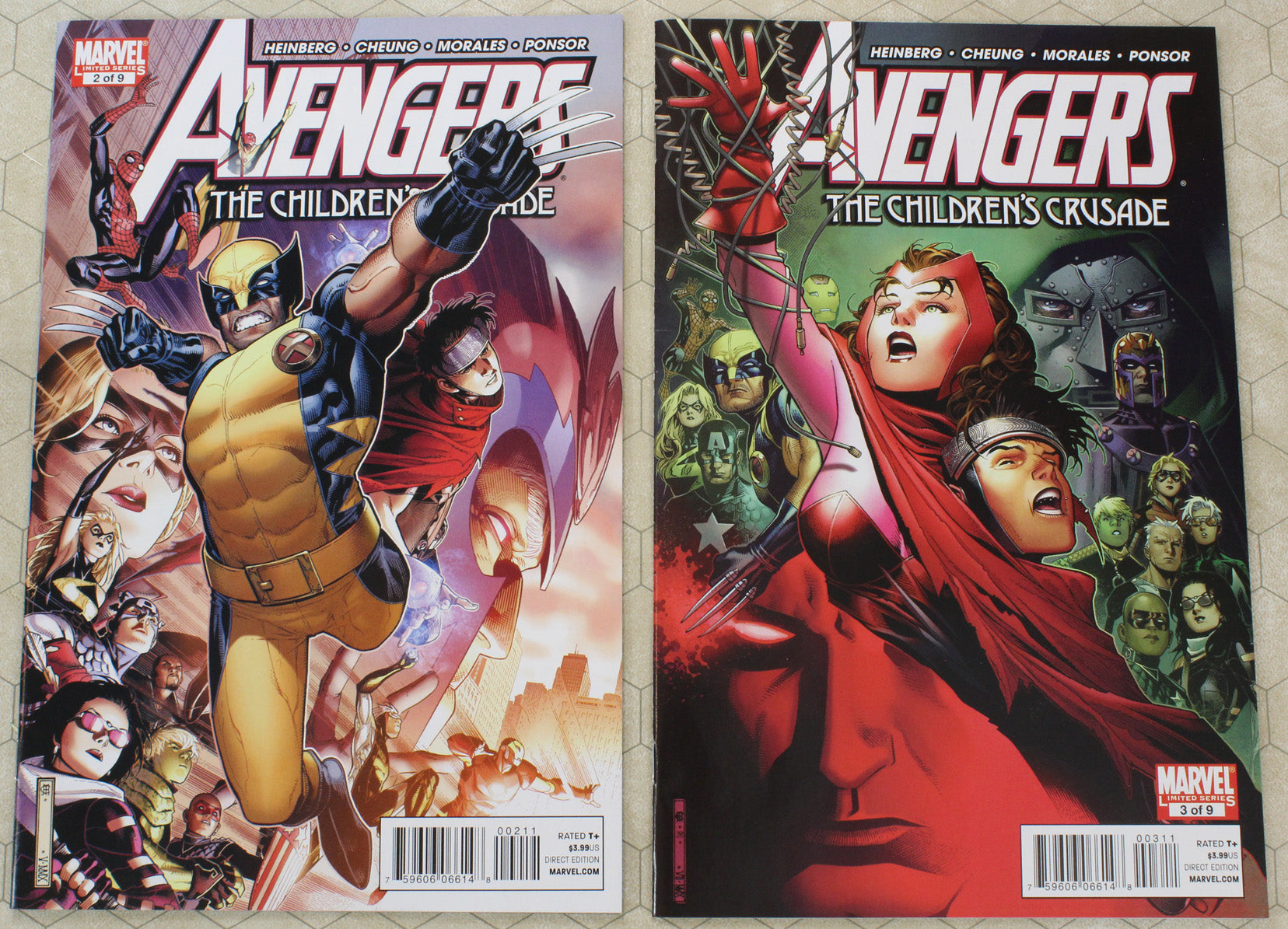 AVENGERS THE CHILDREN'S CRUSADE SET 1 (2010) Set #1 - 9 & YOUNG