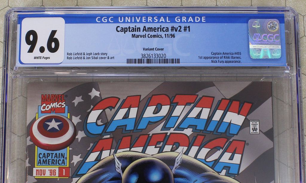 CAPTAIN AMERICA #1 CGC 9.6 vol.2 (1996) VARIANT CVR, 1st RIKKI BARNES – Comic Fever