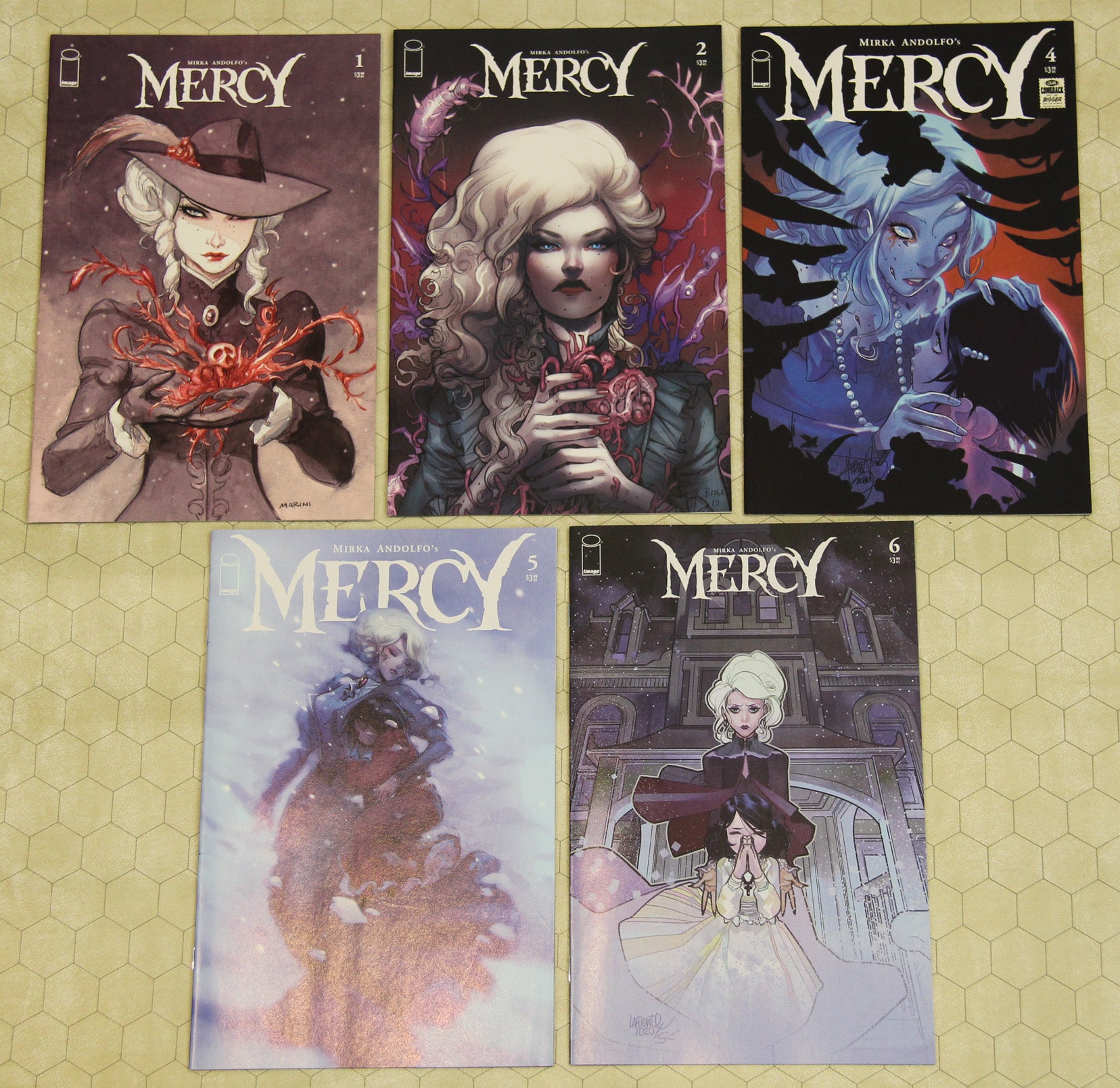 MIRKA ANDOLFO'S MERCY #1, 2, 4 - 6 Set (2019) NM (Image Comics lot
