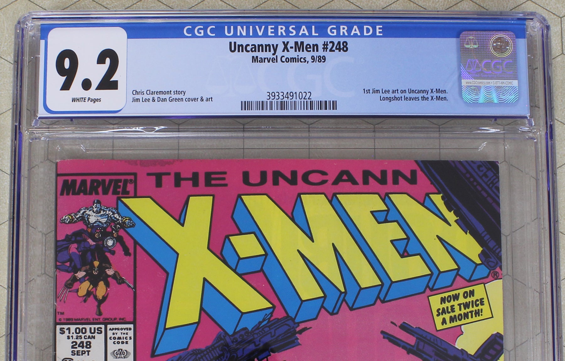 UNCANNY X-MEN #248 CGC 9.2 (1989) 1st Jim Lee Xmen art (Marvel